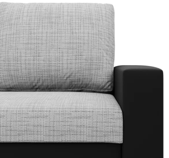 Rohová rozkladacia sedačka LUNA sivá / čierna