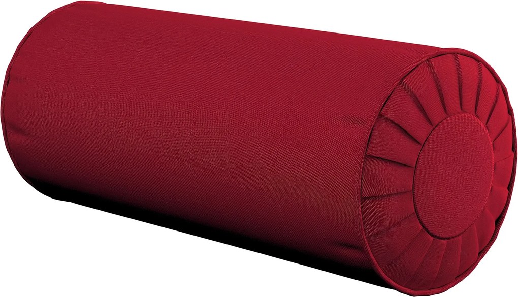 Valcový vankúš so záhybmi farba produktu červená látka zapletaná