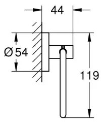 GROHE 41200000 - Držiak toaletného papiera START, lesklý chróm