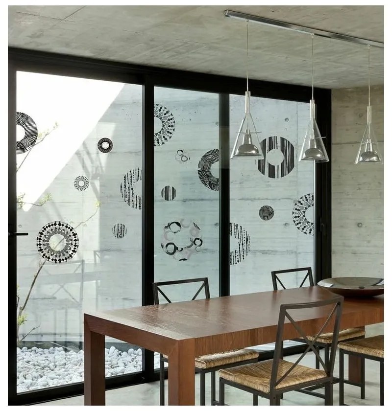 Samolepka Ambiance Grey And Black Circles