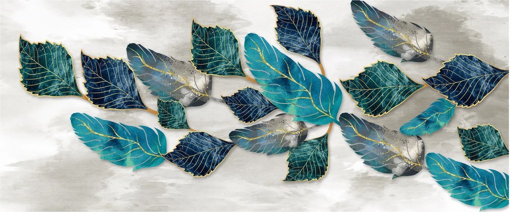 Obraz - Ilustrácie peria (120x50 cm)