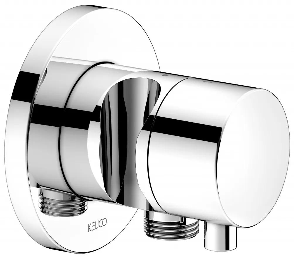 Keuco Ixmo - Dvojcestný prepínací ventil pod omietku s napojením hadice a držiakom sprchy, chróm 59556011201