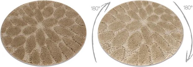 Kúpeľňový koberček SUPREME STONES kamienky, béžový kruh