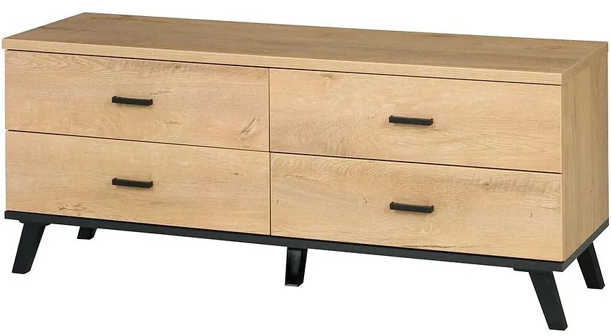 TV stolík 7 John dub lefkas/čierna