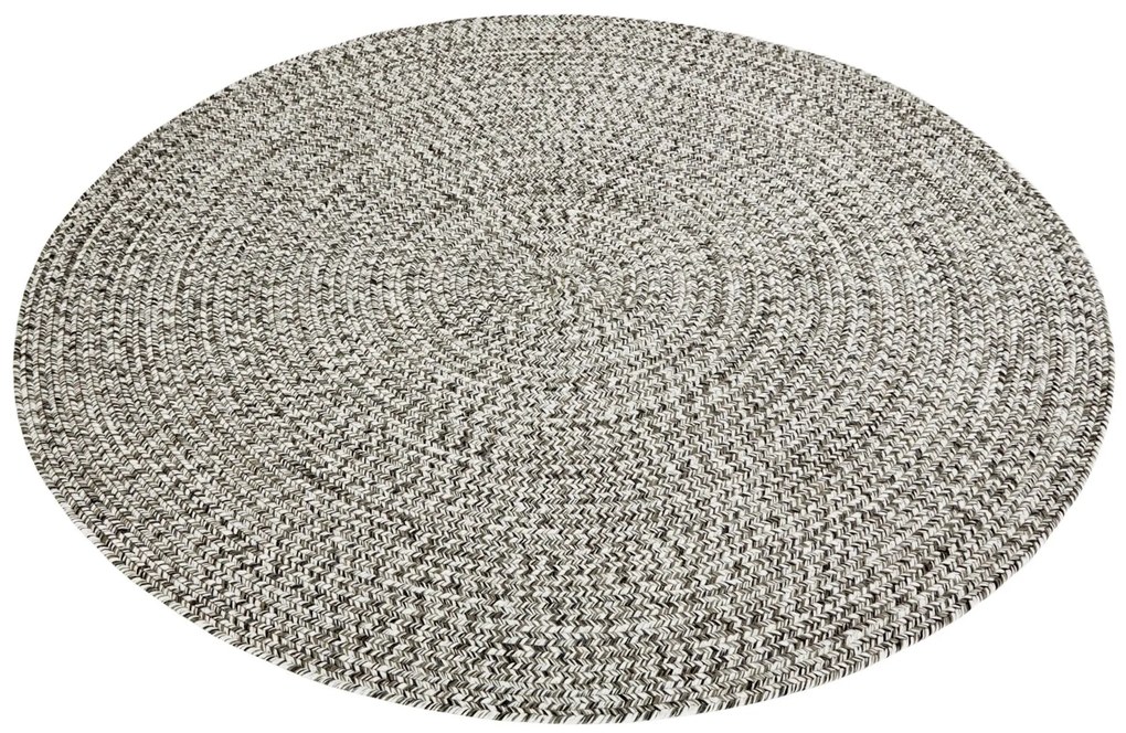 Kusový koberec Braided 105552 Melange kruh – na von aj na doma, 200x200 (priemer) kruh, béžová, chodba / predsieň, Hanse Home