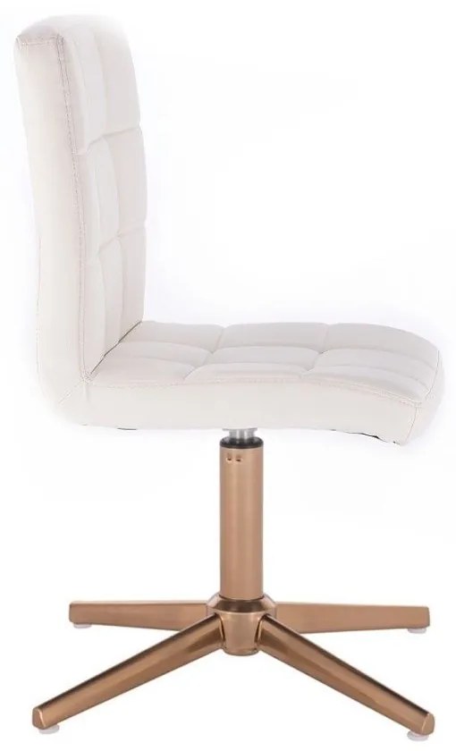 LuxuryForm DESIGN Stolička TOLEDO na zlatom kríži - biela