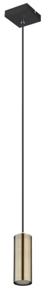 Globo 57911HM - Luster na lanku ROBBY 1xGU10/35W/230V čierna/mosadz