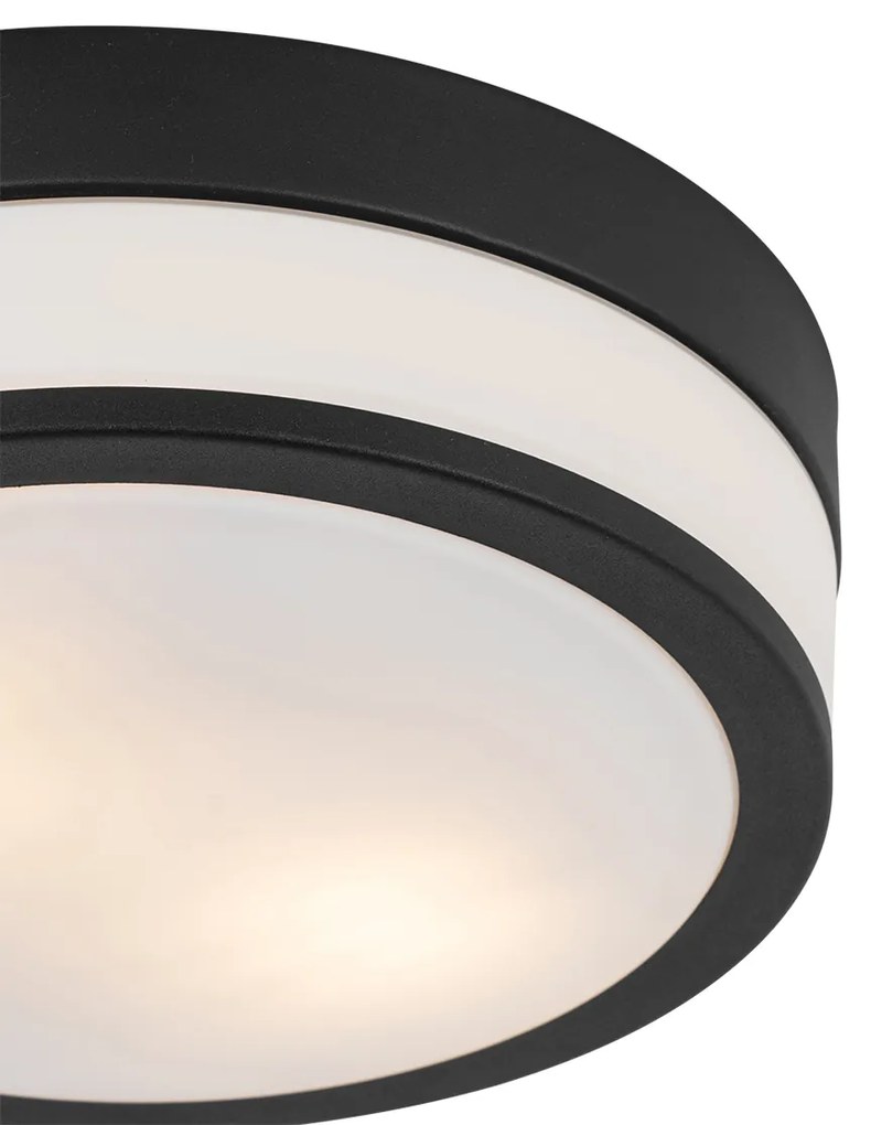 Moderné vonkajšie stropné svietidlo čierne 28 cm IP44 - Flavi