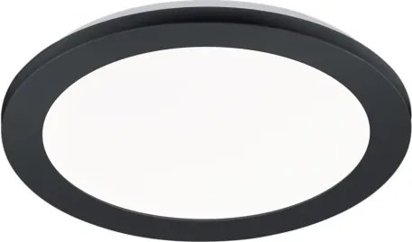 Stropné LED osvetlenie Camillus 26 cm, okrúhle, čierne%