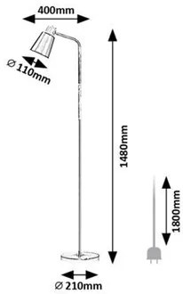 Rabalux AZIM stojacia lampa 74003