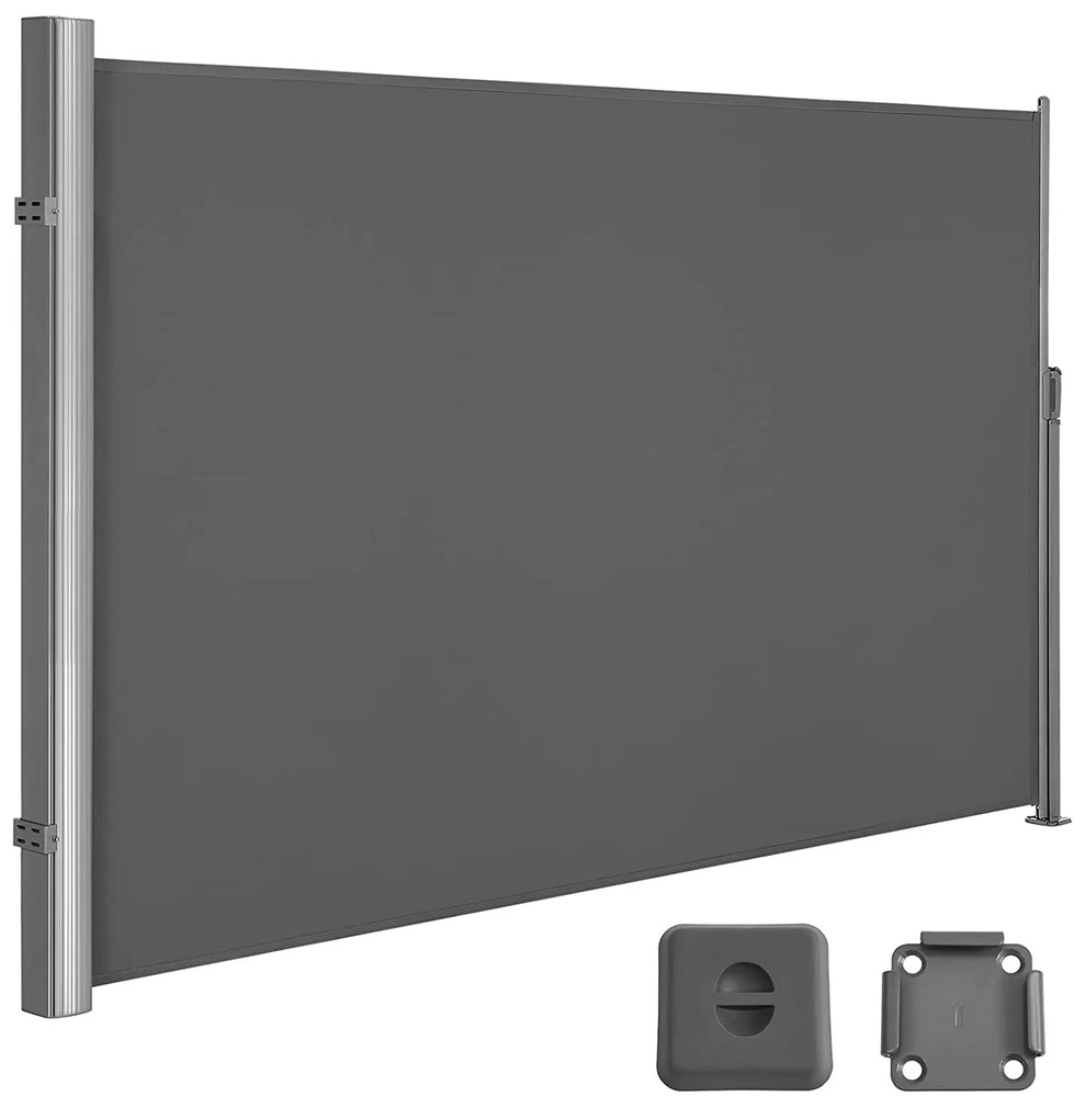 Bočná markíza 180 x 350 cm, tmavosivá