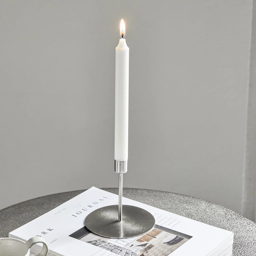 House Doctor Kovový svietnik Anit Silver 13 cm