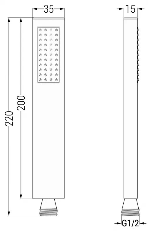 Mexen Cube DR02 podomietkový vaňový a sprchový set s hlavovou sprchou 25x25 cm (7v1), grafitová, 77503DR0225-66