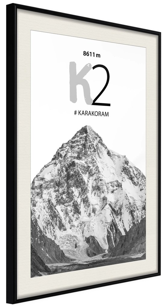 Artgeist Plagát - K2 [Poster] Veľkosť: 40x60, Verzia: Čierny rám
