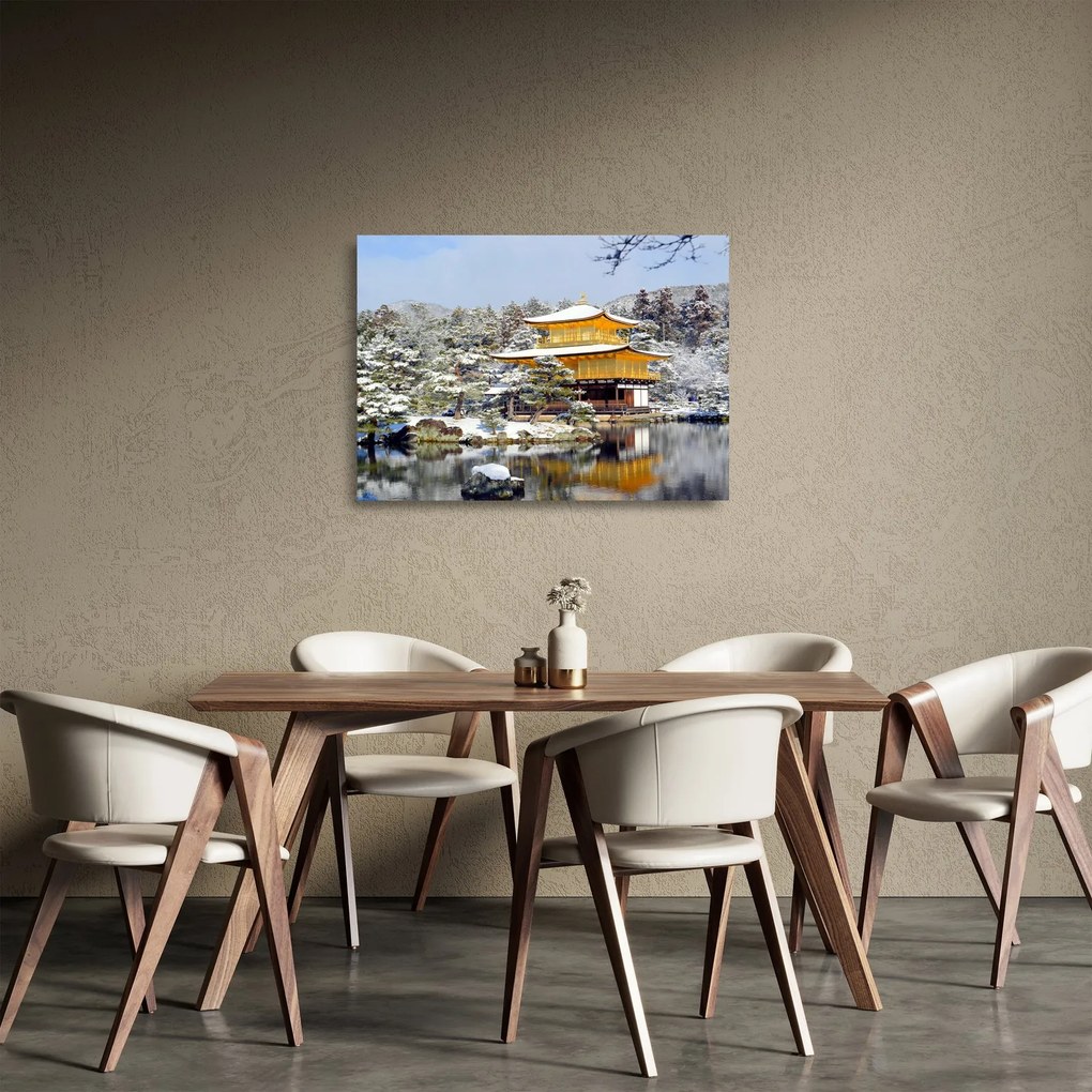 Sklenený obraz - Kinkakudži, Japonsko (70x50 cm)