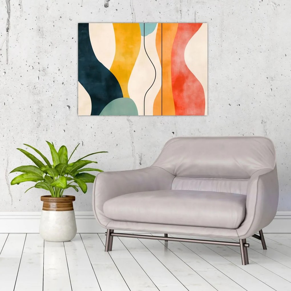 Obraz - Minimalistická farebná ilustrácia II. (70x50 cm)