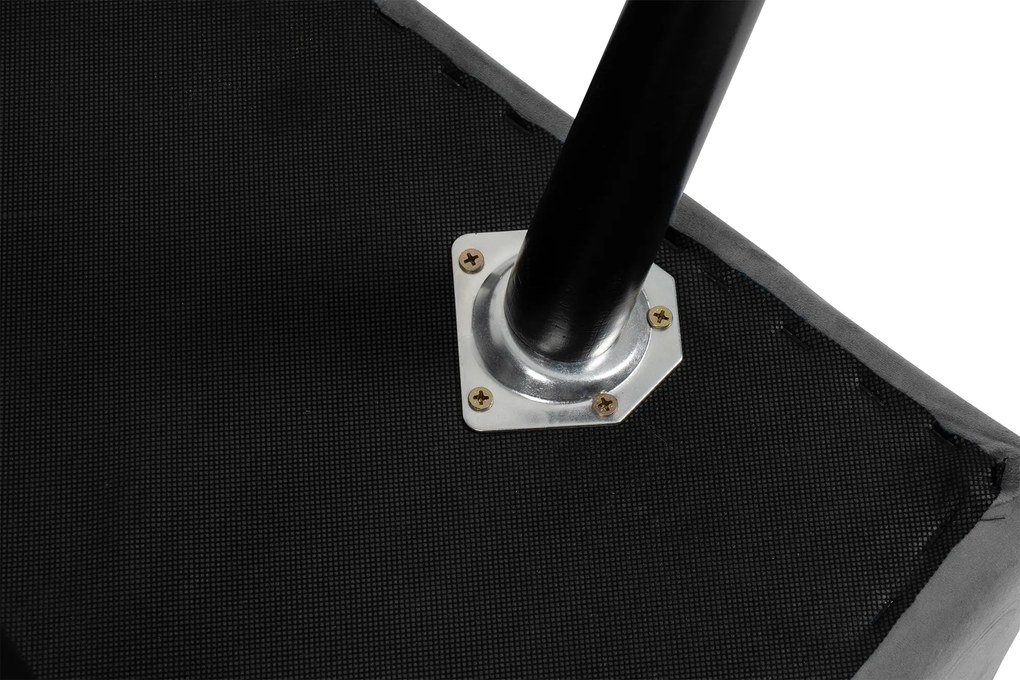 Noela Zamatová lavica s čiernou podnožou MOZA šedá