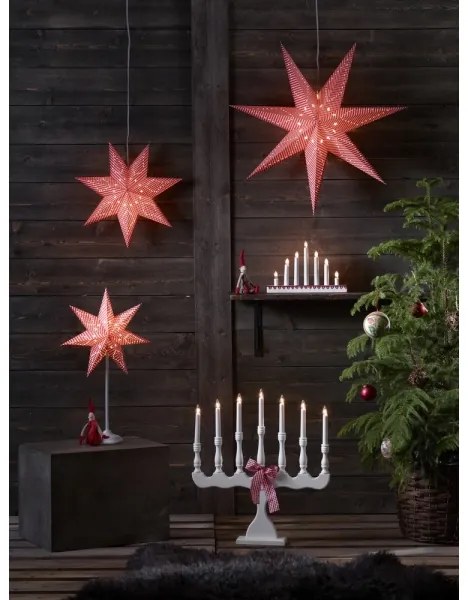 Markslöjd 8004 - Vianočný svietnik SVANEHOLM 7xE10/3W/230V biela