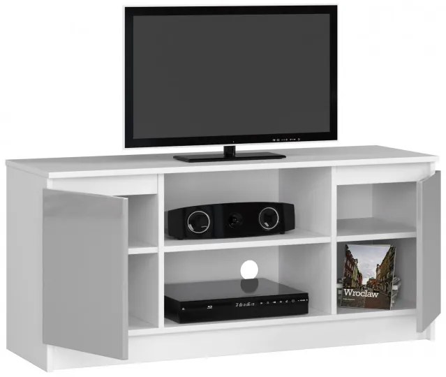 Stolík pod TV RTV 120 2D 1P metalický, lesk