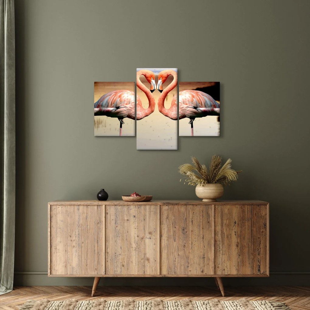 Obraz - dva plameniaky (90x60 cm)