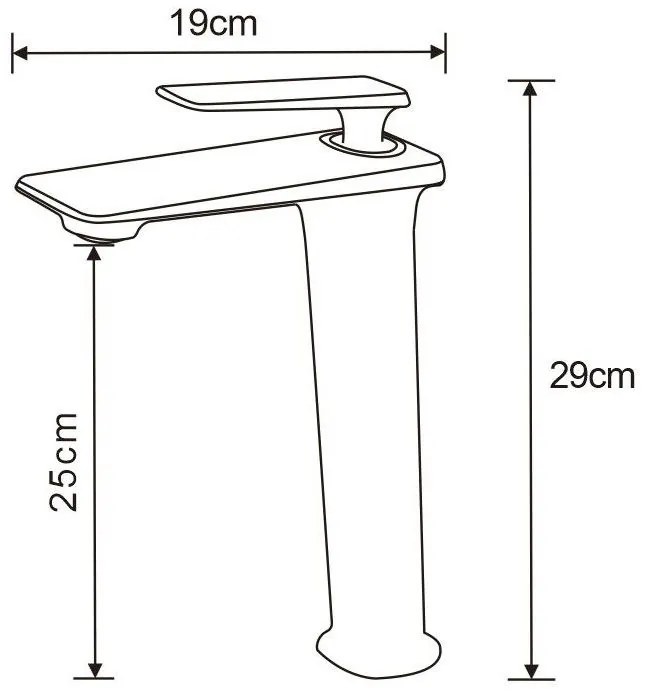 Mexen Purus, vysoká umývadlová batéria, chrómová, 745810-00