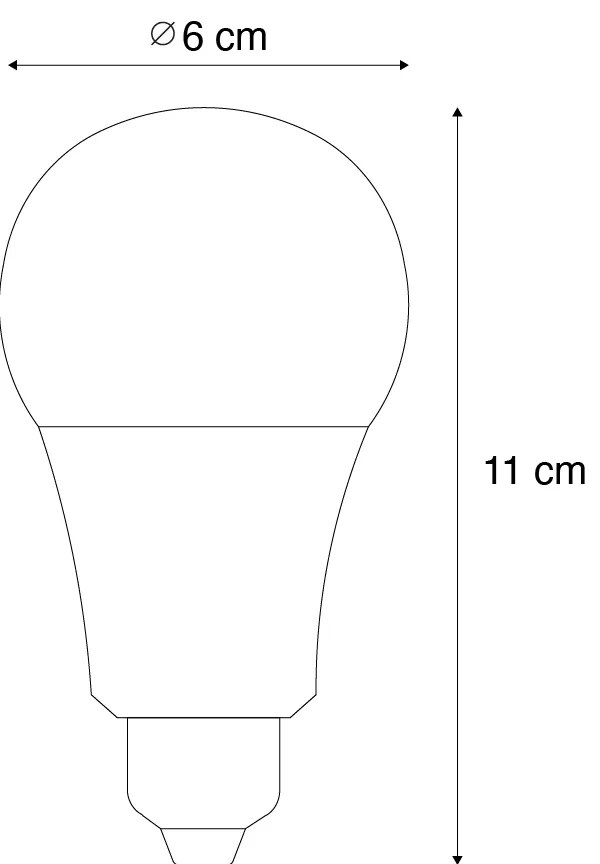 Sada 5 ks E27 Stmievateľné LED žiarovky A60 Opal 9W 806lm 2700-6500K