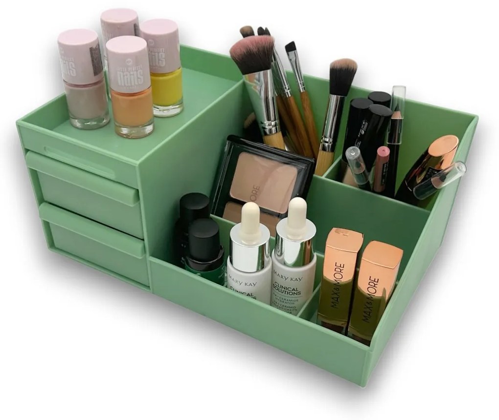 VERK GROUP Kozmetický organizér na líčidlá aj kancelárske potreby BLANKA - zelený