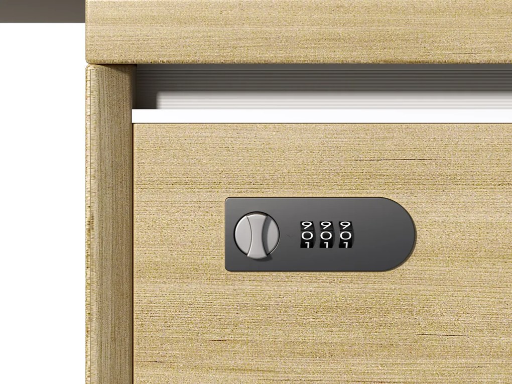 Kancelársky stôl s kontajnerom Houseland Profit Max 01 1608 dub/biely