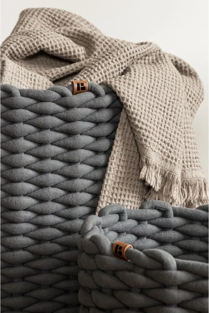 Látkový košík ø 40x40 cm Peach Skin Round XL – Bigso