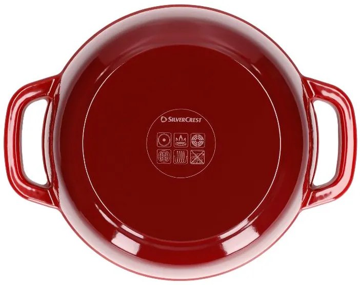Silvercrest® Liatinový hrniec, 2,8 l (červená) (100393108)