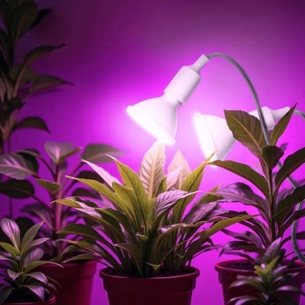 Flexibilná stolná lampa s klipom PLANTY 2xE27/30W/230V biela