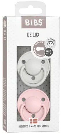 BIBS De Lux cumlíky, silikón 2ks - one size - Nordic mint Island sea