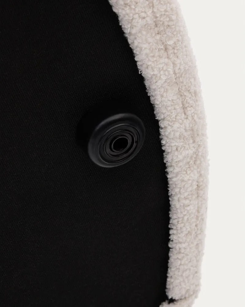 Krémový taburet z textílie buklé Kaeli – Kave Home