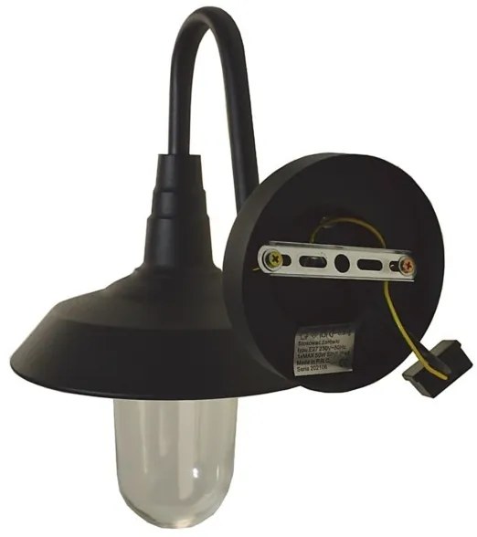 Vonkajšie nástenné svietidlo NILDA 1xE27/60W/230V IP44 čierna