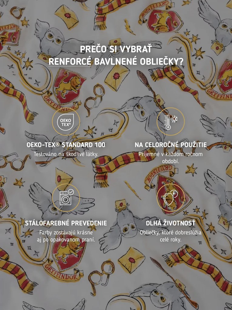 Bavlnené obliečky Renforcé - Chrabromil biely 140 × 200 cm, 70 x 90 cm