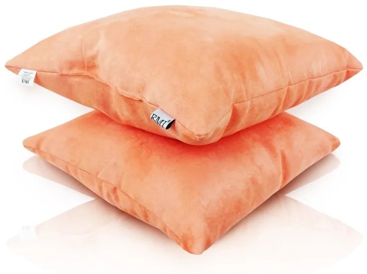Vankúš svetlooranžový semiš EMI, Vankúš 50x50 cm