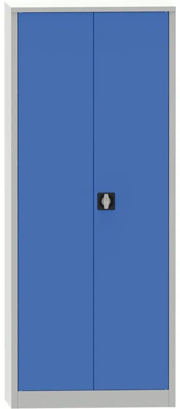 Kovona Viacúčelová kovová skriňa, 4 police, 1950 x 800 x 400 mm, modré dvere