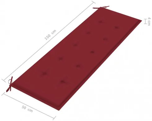 vidaXL Stohovateľná záhradná lavička s podložkou 159 cm tíkový masív-