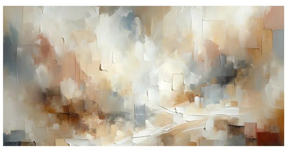 Obraz béžová abstraktná harmónia