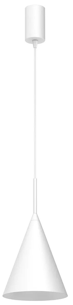 Závesné svietidlo Capital, 1x biele kovové tienidlo, (fi 17cm), w