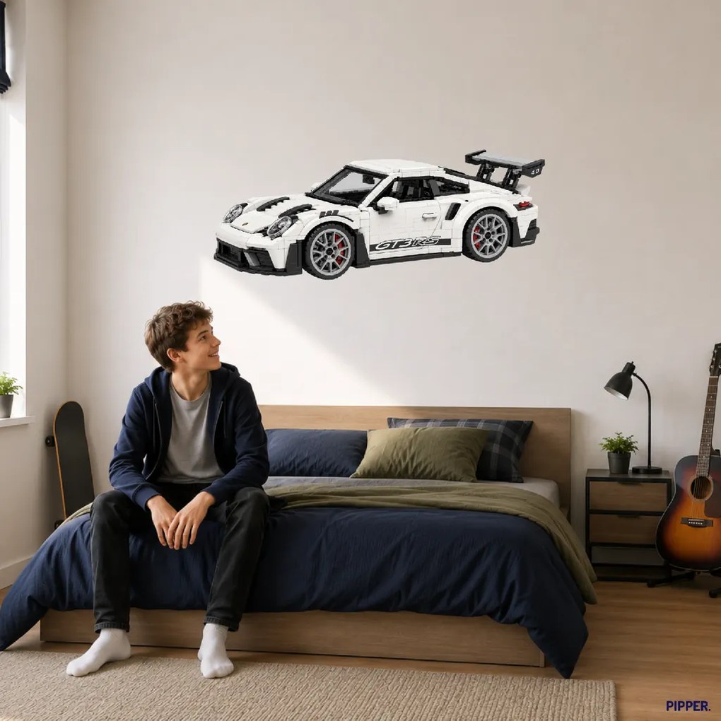 60x130cm LEGO Porsche 911 GT3RS - textilná nálepka na stenu