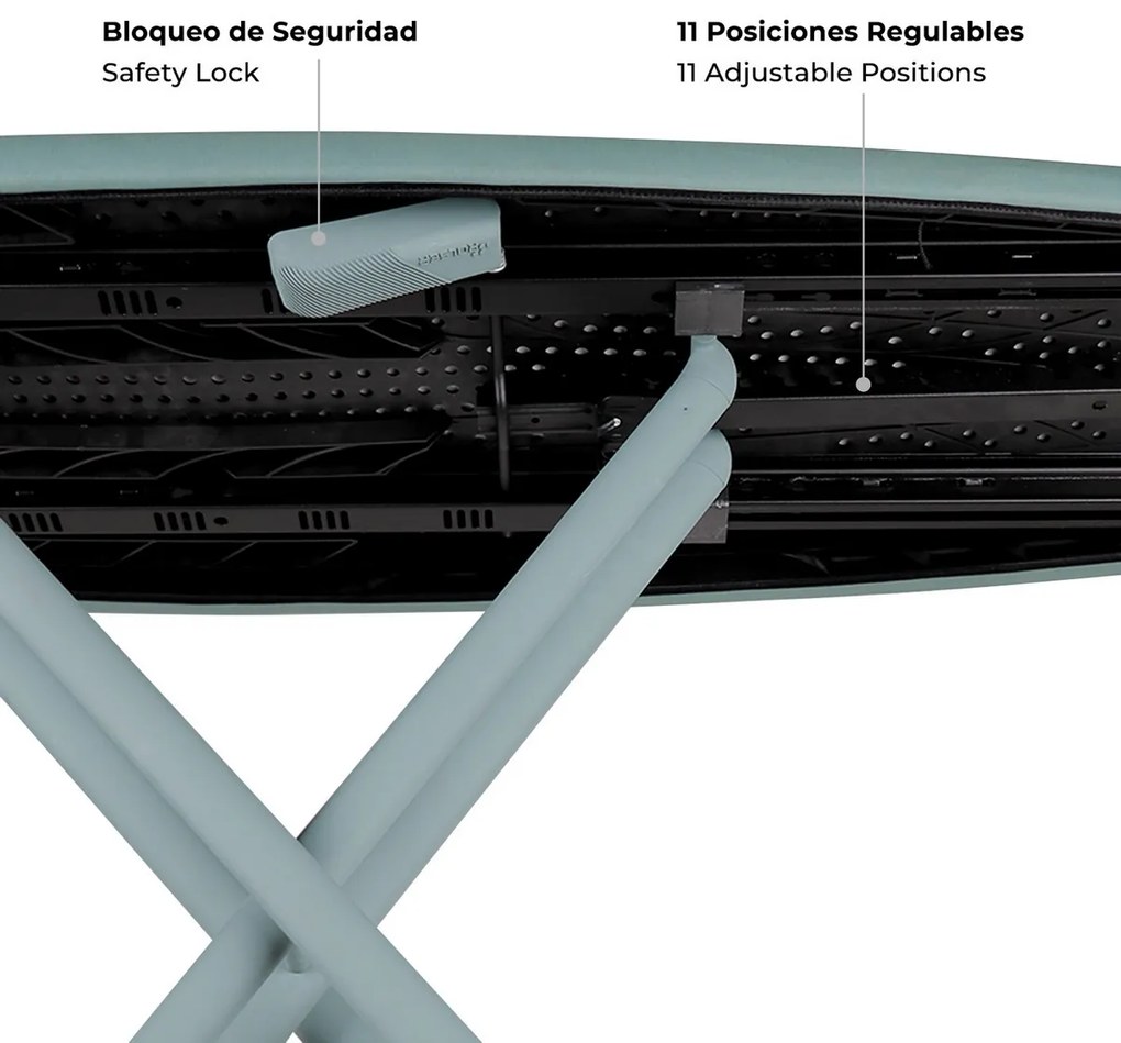 Rolser Žehliaca doska K-Surf Salvia Tube 130 x 37 cm, zelená