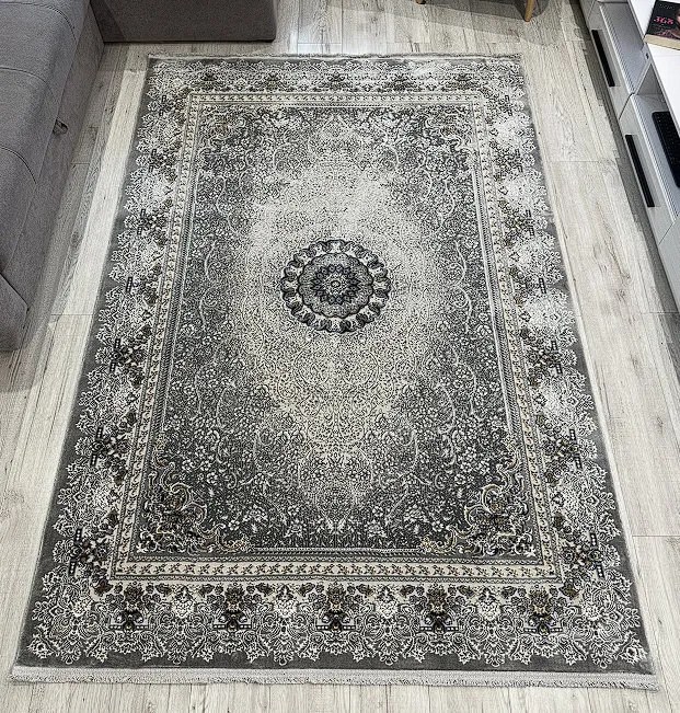 HU Sivý orientálny koberec King 29033-Grey Rozmer: 120x170 cm