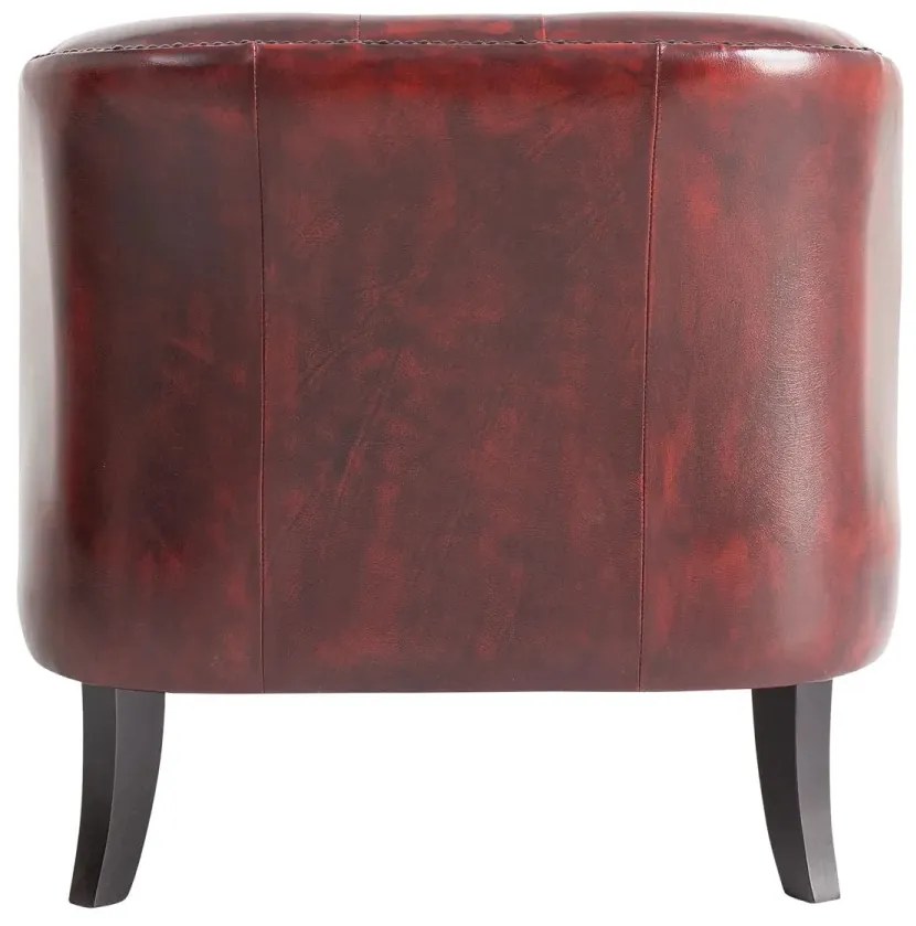 furniture-nabytek.cz - Kreslo Chesterfield Oakland z masívnej pravej kože, červené