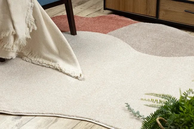 Koberec FUSION Shape  5710 krémový / tehlový