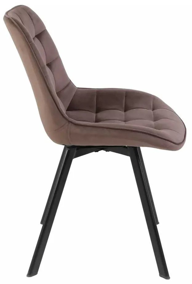 Jedálenská stolička Albons Velvet, hnedá