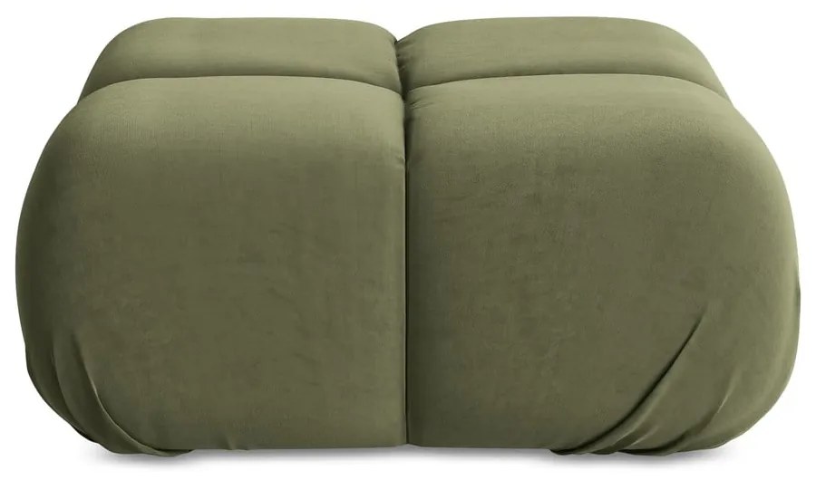 Svetlozelená zamatová modulárna podnožka Lokua – Makamii