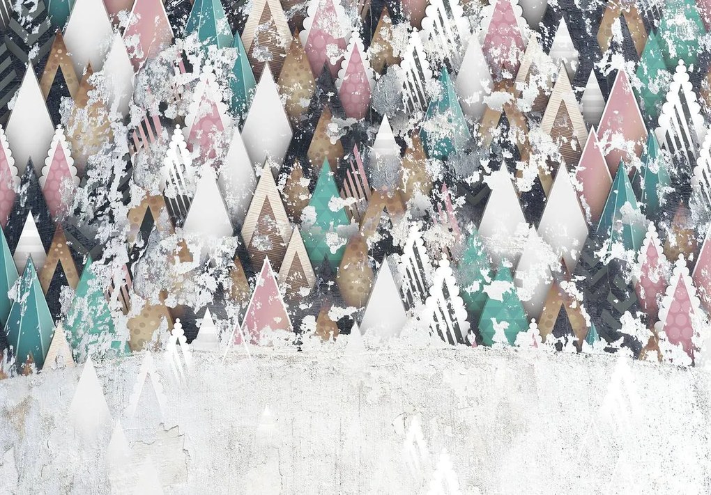 Fototapeta - Geometrický vzor na stene (152,5x104 cm)