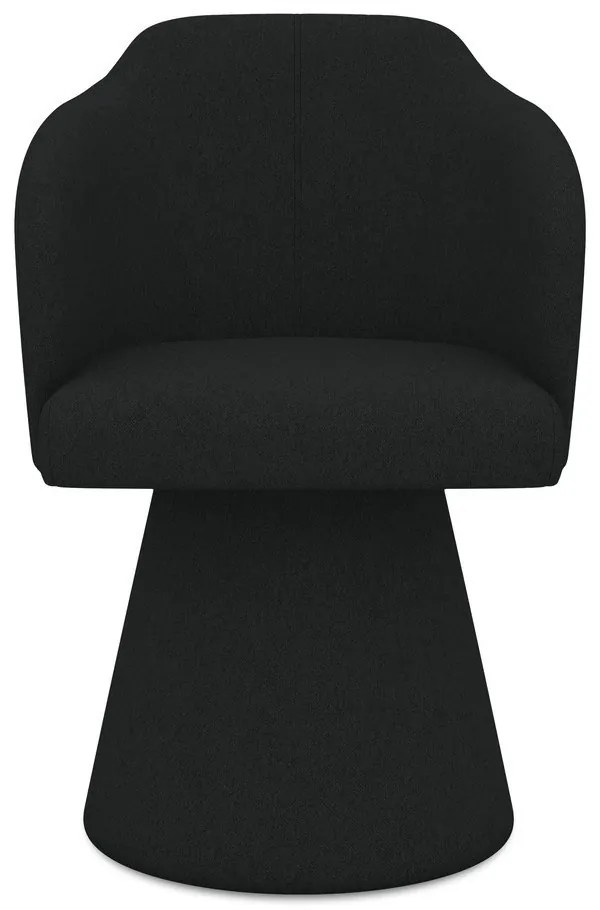 Čierne čalúnené jedálenské kreslo Kanoa – Makamii