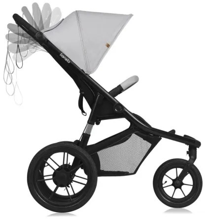 Lionelo - Športový kočík AZURA čierna/šedá